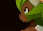 amalia_sheran_sharm animated cum cum_in_mouth dark-skinned_female fellatio gif green_hair hair kess-c-sa oral sadida wakfu