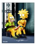  abraham_simpson lisa_simpson tagme the_simpsons yellow_skin 