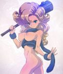  ass ayla ayla_(chrono_trigger) between_breasts big_breasts bitchen blonde_hair blue_eyes bottomless bracer breasts chrono_(series) chrono_trigger club curly_hair feather_boa large_breasts long_hair nipples no_bra no_panties shiny solo square_enix wavy_hair weapon 