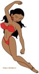 1girl bikini black_hair breasts female_only gagala kim_possible monique teen