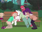  animated bench blinking brian_griffin crossover dr._zoidberg exhibition family_guy fellatio futurama grass kneel kneeling lois_griffin loop on_knees oral outside pants_down park park_bench public public_sex saliva_on_penis stewie_griffin tail turanga_leela video webm zoidberg 