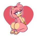  1female 1girl 1girl 1girl amy_rose ass ass big_breasts breasts cocomaniadx female_only hedgehog hedgehog_girl looking_back_at_viewer mobian_(species) nude seductive sega solo_female sonic_the_hedgehog_(series) viewed_from_behind 