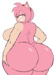  1girl 1girl 1girl amy_rose animal_ears anthro ass ass_focus back_view bangs big_ass big_breasts big_breasts bottom_heavy breasts bubble_butt completely_nude curvaceous curvy curvy_figure eyelashes fat_ass fat_butt female_only green_eyes grin hand_on_hip headband hedgehog hedgehog_girl huge_ass huge_ass huge_breasts large_ass light_skin lips looking_at_viewer looking_back mammal mobian_(species) momiji_(artist) narrowed_eyes nude one_eye_closed pink_fur pink_hair pointy_ears rear_view seductive sega sega smile sonic_the_hedgehog_(series) stockings tail thick_ass thick_butt thick_thighs thighs two_tone_body voluptuous white_background wink 