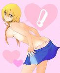 ! 1girl alexis_rhodes ass big_breasts blonde_hair breasts brown_eyes butt_crack character_request cocopekoe heart large_breasts leaning_forward long_hair looking_at_viewer mikaze obelisk_blue_uniform panties panty_pull pink_background pink_panties polka_dot polka_dot_background sideboob skirt solo tenjouin_asuka topless underwear undressing yellow_eyes yu-gi-oh! yu-gi-oh!_gx yuu-gi-ou yuu-gi-ou_gx