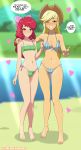 2_girls 2girls age_difference apple_bloom apple_bloom_(mlp) applejack applejack_(mlp) barefoot bikini blonde_hair equestria_girls female female_only friendship_is_magic implied_incest incest mostly_nude my_little_pony my_little_pony:_friendship_is_magic rambon7 red_hair revealing_bikini side-tie_bikini_bottom sisters skimpy standing wink young_adult