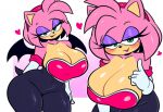  1girl ai_generated amy_rose big_breasts cosplay mullon novelai rouge_the_bat rouge_the_bat_(cosplay) seductive sega sega sonic_the_hedgehog_(series) thick_thighs wide_hips 