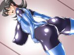 areola areola areola_slip areolae_slip ass ass_focus back back_view behind behind_back big_breasts black_bodysuit black_hair black_suit blue_bodysuit blue_gloves blue_legwear blush bodysuit breasts dat_ass elbow_gloves erect_nipples erect_nipples_under_clothes erection from_behind from_behind_position gloves hajime_shindo hands_on_hips huge_breasts latex latex_bodysuit latex_boots latex_clothing latex_dress latex_gloves latex_legwear latex_stockings latex_suit latex_thighhighs long_gloves long_hair looking_at_viewer looking_back mindy_(yu-gi-oh!_gx) momoe_hamaguchi nipples open_mouth ponytail puffy_nipples pussy skin_tight skin_tight skin_tight_suit skinsuit skintight_bodysuit spiked_hair spiky_hair stockings teeth thick_thighs thighs tongue vaginal yellow_eyes yu-gi-oh! yu-gi-oh!_gx yuu-gi-ou yuu-gi-ou_gx