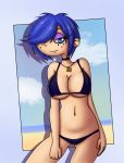 bikini blue_hair breasts cleavage ed,_edd,_'n'_eddy freckles innocenttazlet kanker_sisters marie_kanker short_hair