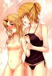  age_difference blush breasts ear_licking elf face female finger_in_mouth flat_chest halterneck hands highres horn horns hoshiguma_yuugi lick licking mizuhashi_parsee multiple_girls nipples nude panties parsee_mizuhashi pointy_ears pussy pussy_juice role_reversal saliva saliva_trail side-tie_panties small_breasts tears tongue touhou uncensored underwear wet wet_clothes wet_panties wrist_grab yosaku_(roach) young younger yuri 