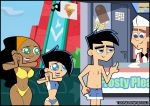  2012 bikini black_hair blue_eyes dani_phantom danny_fenton danny_phantom dark_skin funny green_eyes hat long_hair short_hair smile swimsuit toongrowner valerie_gray 