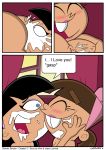 big_breasts breasts comic fairycosmo female_ejaculation female_only gender_bender_(comic) genderswap pussy pussy_juice pussylicking the_fairly_oddparents timantha timantha_turner timmy_turner trixie_tang yuri