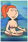 breasts crossed_legs erect_nipples family_guy lois_griffin nude pubic_hair thighs yoga