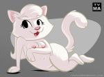 animal anthro cat erect_nipples feline female kitty nipples small_breasts solo tail tvma tvma_(artist) white_fur