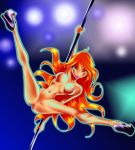  1girl ass bloom breasts dark_bloom female_only pussy spread_legs stripper stripper_pole winx_club yellow_eyes zfive 