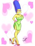  ass breasts high_heels huge_breasts marge_simpson milf necronocimon_(artist) nipples_visible_through_clothing tagme the_simpsons yellow_skin 