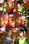 1boy 2_girls 2girls aang avatar:_the_last_airbender blind breasts comic cum cum_on_face dark-skinned_female funny help_the_blind katara licking male/female shadman toph_bei_fong