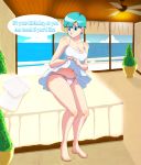  blue_hair breasts bulma_briefs cleavage dragon_ball dragon_ball_z solo 