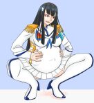  b2_(artist) birth breasts hyper_pregnancy imminent_birth kill_la_kill kiryuuin_satsuki pregnant squatting water_breaking 