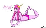 adventure_time breasts pink_eyes pink_hair princess_bubblegum purple_skin retrokidz_(artist) topless