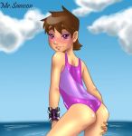 ass ass_grab ben_10 ben_tennyson crossdressing erection makeup mrsamson00_(artist) solo swimsuit