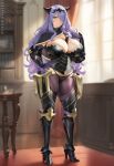 1girl ai_generated armor camilla_(fire_emblem) fire_emblem fire_emblem_fates long_hair purple_hair stockings