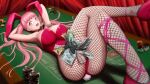 1girl 1girl 1girl alluring alternate_costume big_breasts bunny_ears bunny_girl bunny_tail bunnysuit casino cleavage cotton_tail female_only fire_emblem fire_emblem:_three_houses fishnets high_heels hilda_valentine_goneril intelligent_systems long_hair looking_at_viewer lying lying_on_back matoimangekyo money nintendo on_back pink_eyes pink_hair roulette_table wrist_cuffs