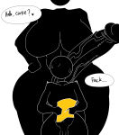 1boy 1futa ass big_ass big_breasts black_and_white black_body breasts busty_boy chochobo_nsfw collarbone dugeulia1 featureless_breasts featureless_face femboy feminine_male flaccid floating_head futa_is_bigger futanari futanari_on_male gigantic_penis high_res holding_object holding_paper huge_breasts huge_cock humanoid humanoid_penis intersex large_ass large_penis larger_futa male mini_giantess monochrome no_neck nude penis simple_background small_penis smaller_male speech_bubble standing sweatdrop text thick_thighs thighs veiny_penis warning_sign_person white_background wide_hips