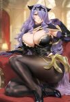 1girl ai_generated armor camilla_(fire_emblem) fire_emblem fire_emblem_fates long_hair purple_hair stockings