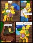 1girl 2boys ass bart_simpson breasts comic homer_simpson incest marge_simpson milf mother_and_son penis sex text the_simpsons vaginal