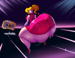1girl ass big_ass big_breasts breasts gigantic_ass gold_boombox_(prevence) huge_ass mario_(series) nintendo princess_peach schnauzercito twerking