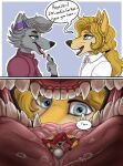 bound_to_tongue_piercing bound_wrists davie_(artist) dog dominant_male exhausted jolteon katsumi larger_male macro maw maw_play mawplay micro mouth_play mouthplay oral oral_vore questionable_consent saliva tiny_female tongue tongue_piercing trapped trapped_in_mouth verixion vore waff yumiakiyama