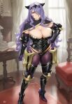 1girl ai_generated armor camilla_(fire_emblem) fire_emblem fire_emblem_fates long_hair purple_hair stockings