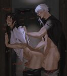  2boys boys echoei3 jujutsu_kaisen male male/male male_only moaning moaning_in_pleasure muscle penetration plap satoru_gojo suguru_geto tagme yaoi yaoi 