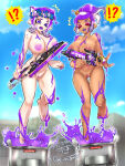 1girl aloha_(alohayeah) breasts embarrassed_nude_female enf feet gbeimtama naked_female nude nude nude_female nudity octoling octoling_girl pussy saylor_(saylormimi) splatoon splatoon_(series) splatoon_3