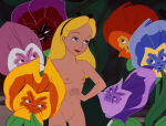 alice_(disney) alice_in_wonderland alice_in_wonderland_(1951_film) breasts flowers nekomate14 nude_filter screenshot_edit vulva