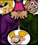 ahegao_face ass background_character ballerina_outfit big_ass big_balls big_penis blonde_hair buttjob cartoon_network clothed crazy_eyes crazy_girl dee_dee dee_dee_(dexter's_laboratory) dexter's_laboratory dexter's_mom double_buttjob earrings edit edited edited_screencap futanari glasses green_pants hand_grab hand_on_ass hand_on_head hanna-barbera neighbor_lady pink_skirt purple_pants red_lips redhead rubbing_ass screenshot_edit shiny shiny_ass speech_bubble tank_top worried_expression yellow_gloves