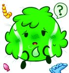 1boy 1girl acid_tennis_ball_(bfdi_mini) anal_beads battle_for_dream_island before_sex bfdi blush confusion digital_media_(artwork) dildo nervous non-human object_shows on_back on_bed penis_out question_mark sex_toy sex_toys simple_shading solo_male sweat tentacle unknown_artist white_sheets