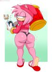 2_girls amy_rose ass big_ass big_breasts breasts huge_ass jinu jinusenpai rouge_the_bat sega sonic_the_hedgehog_(series)