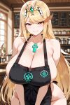 ai_generated apron blonde_hair long_hair mythra_(xenoblade) naked_apron nude xenoblade_(series) xenoblade_chronicles_2
