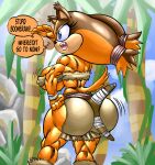 1girl ass big_ass big_breasts breasts goudadunn huge_ass huge_breasts sega sonic_the_hedgehog_(series) sticks_the_jungle_badger