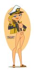 1girl 2d big_breasts blonde_hair female_focus female_only hourglass_figure lindsay_(tdi) long_hair phillipthe2 total_drama_island uniform wide_hips