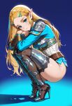 armor blonde_hair blue_eyes elf high_heels pointed_ears pointy_ears princess_zelda the_legend_of_zelda