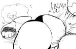 2026 bent_over bouncing_ass bubble_butt digital_art digital_media digital_media_(artwork) fat_ass hoodie hoodie_only jayden_(fazzinart) large_butt looking_back no_pants panties round_ass sketch twerking wobbling_ass