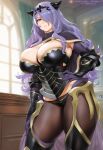 1girl ai_generated armor camilla_(fire_emblem) fire_emblem fire_emblem_fates long_hair purple_hair stockings