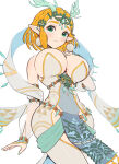 1girl 1girl 1girl absurd_res alluring alternate_costume big_breasts blonde_hair cleavage dragon_girl dragon_horns earrings gonzarez high_res horns jewelry nintendo princess_zelda the_legend_of_zelda the_legend_of_zelda:_tears_of_the_kingdom