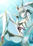  1girl 1girl alluring animal_ears blowing_kiss cat_ears cat_girl leotard medium_breasts nia_(blade)_(xenoblade) nia_(xenoblade) okazu2010015 underwater wink xenoblade_(series) xenoblade_chronicles_2 