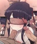 1girl 4boys :>= balls blowbang blush breasts cant_see_the_haters cheating_girlfriend classroom covered_eyes cuckold fellatio fellatio fenqury group group_sex group_sex komi-san_wa_komyushou_desu komi_can't_communicate komi_shouko light_skin long_hair male meme multiple_boys netorare nipples nude nude on_floor oral oral_sex penis penis_covering_eyes penis_on_face penis_over_eyes phone pubic_hair pubic_hair_in_mouth purple_hair recording saliva saliva_trail straight stray_pubic_hair sweat sweatdrop taking_picture testicle uncensored