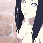 anime_screenshot big_breasts from_above hinata_hyuuga long_hair naruto naruto_shippuden outside tagme