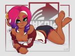 1girl 1girl 1girls breasts clothing dark-skinned_female dark_skin feet hoodie looking_at_viewer nintendo octoling octoling_girl shell_(retrogamerwren) solo_female solo_focus splatoon stracciatella tagme tentacle_hair twitter_link