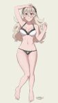  alluring black_panties blush bra breasts corrin_(fire_emblem) corrin_(fire_emblem)_(female) female_abs fire_emblem fire_emblem_fates full_body hair_between_eyes hair_ornament hairband high_res long_hair manakete medium_breasts navel nintendo panties pointy_ears red_eyes sarukaiwolf silver_hair smile underwear voluptuous white_hair 